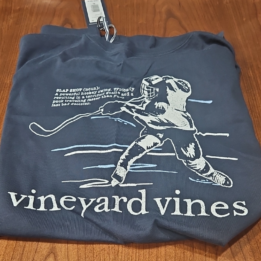 Vineyard Vines Navy Hockey Player Tee